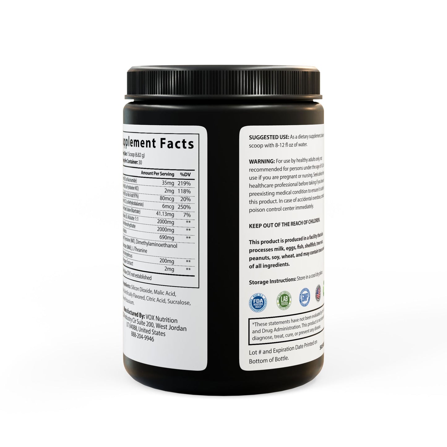 Pre-Workout Supplement, Fruit Punch (204g, 7.1oz) by Teflon Promotions