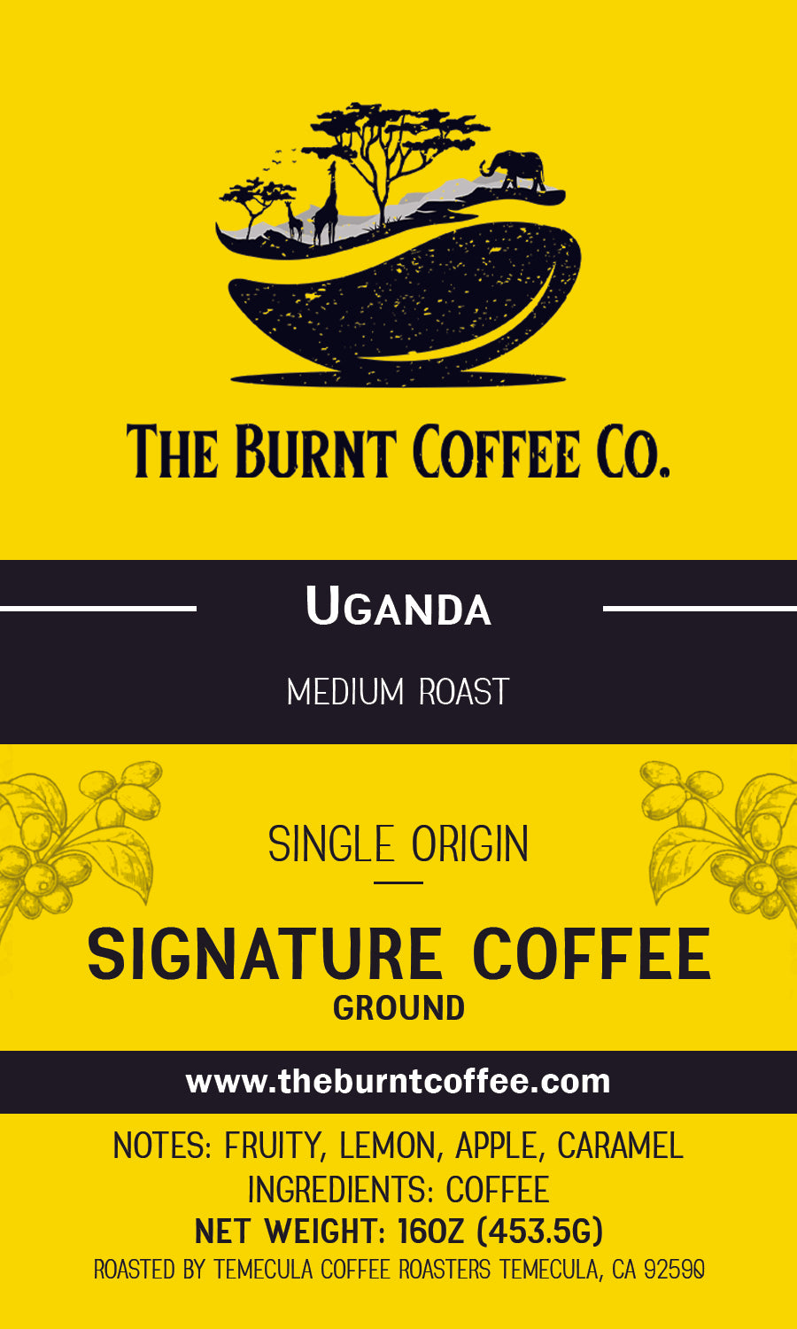 The Burnt Coffee Co. African Ugandan Coffee