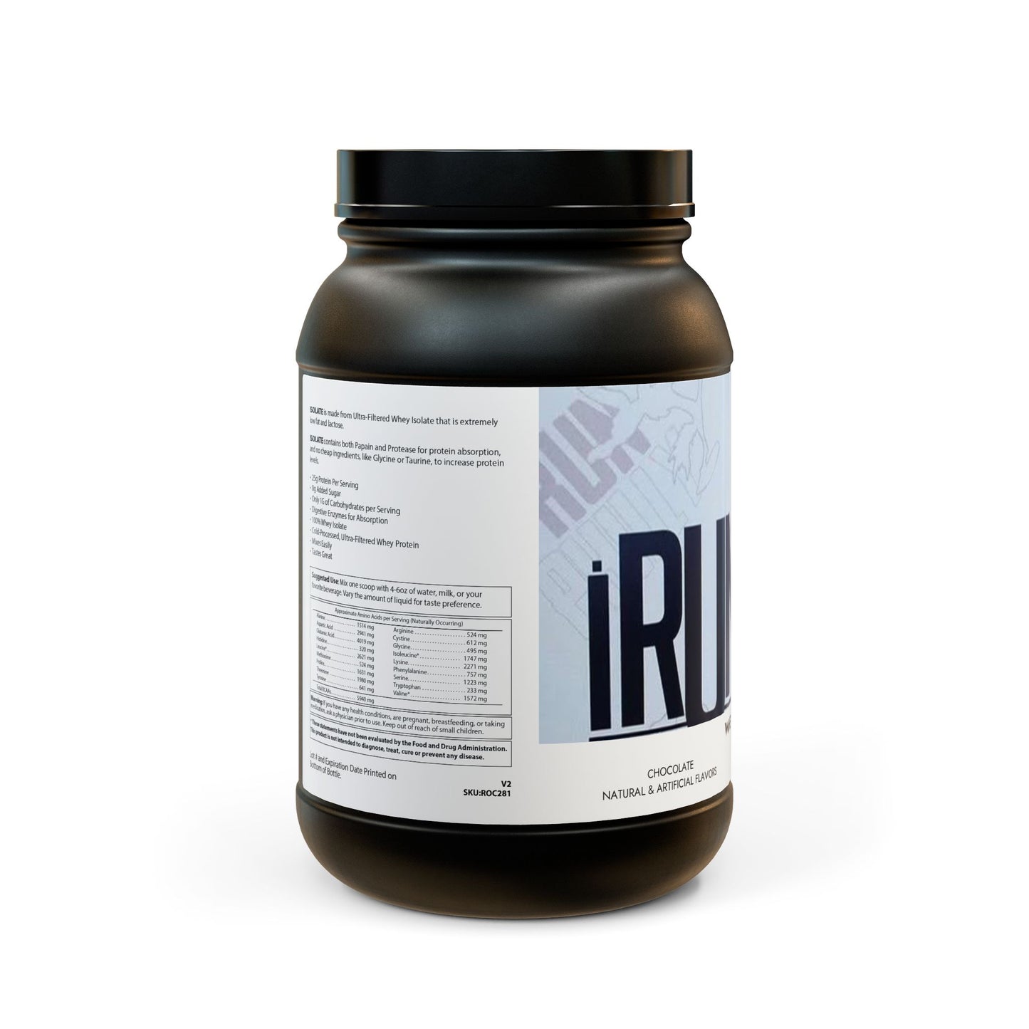 Whey Isolate Protein Supplement (907g, 2lb) iRUNPHILLY