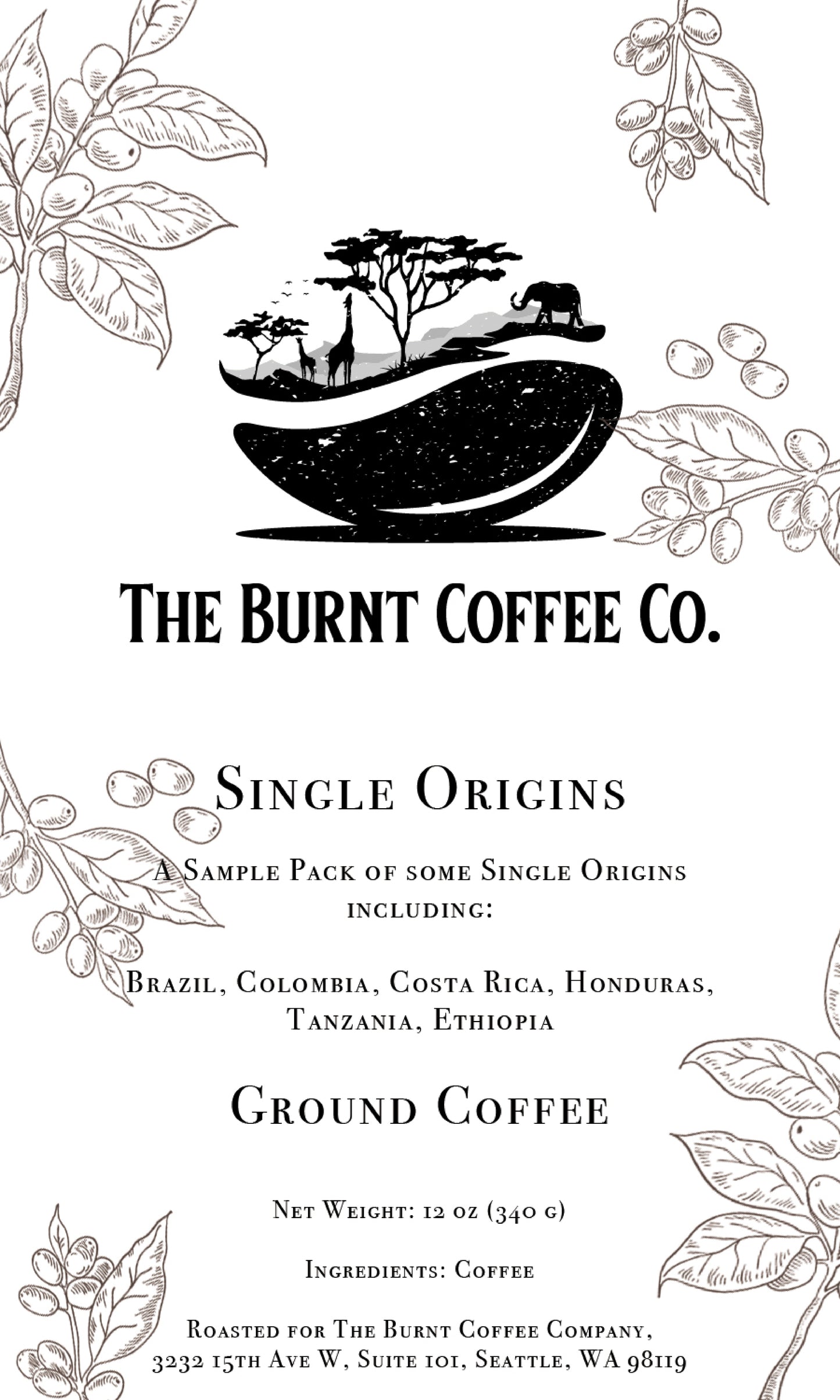 The Burnt Coffee Co. Single Origins
