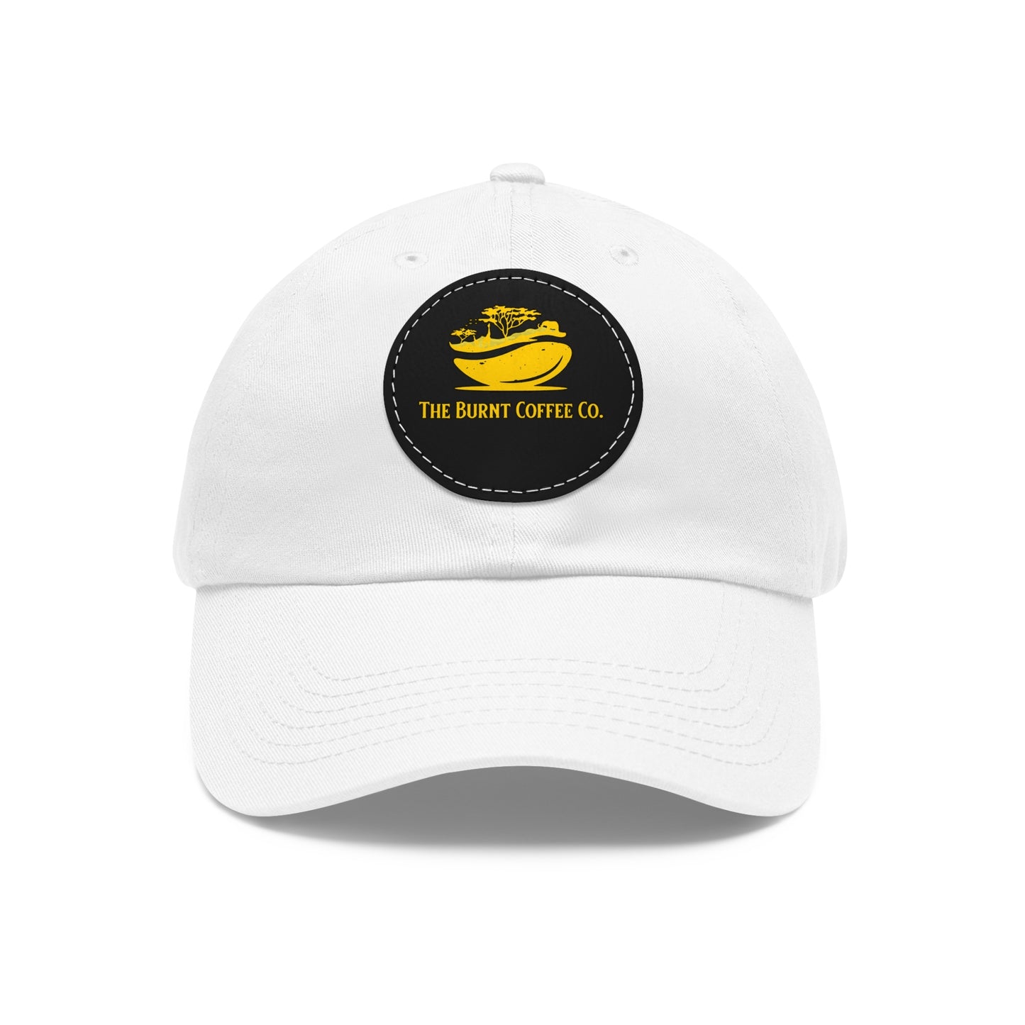 The Burnt Coffee Co. Hat with Leather Patch (Round)